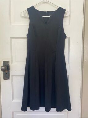 Classic Black Sleeveless A-Line Dress